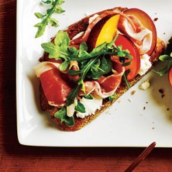 Open-Faced Prosciutto and Plum Sandwiches