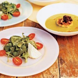 Tomato, Fresh Cheese, and Watercress Salad