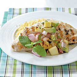 Snapper with Grilled Mango Salsa