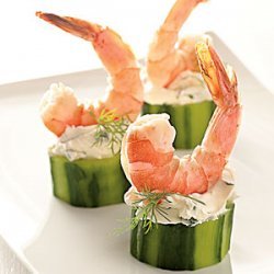 Shrimp in Cucumber Cups