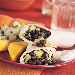 Black Bean and Poblano Tortilla Wraps