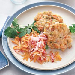 Shrimp Cakes with Carrot Slaw