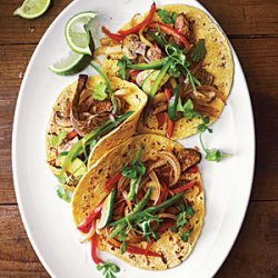 Vegetable and Steak Fajitas with  Killed  Jalapeños