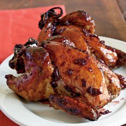 Roasted Cornish Hens with Cherry-Port Glaze