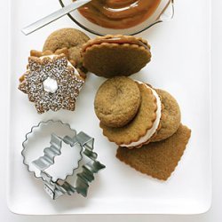 Lemon Meringue-filled Gingersnap Snowflake Cookies