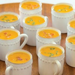 Sweet-Potato Soup with Prosciutto Crisps