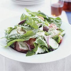 Spinach Salad with Feta, New Potatoes, and Artichokes