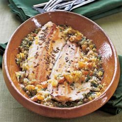 Fennel-Crusted Trout with Lemon-Ginger Vinaigrette