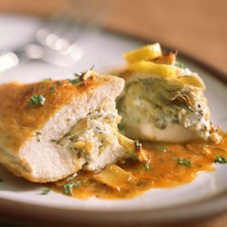 Stuffed Chicken Breasts with Artichoke Hearts and Goat Cheese