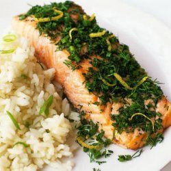 Fresh-Herb Salmon with Jasmine Rice