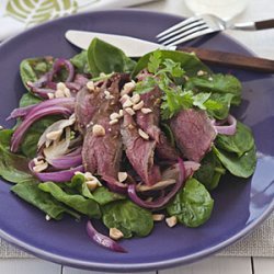 Grilled Asian Steak and Spinach Salad