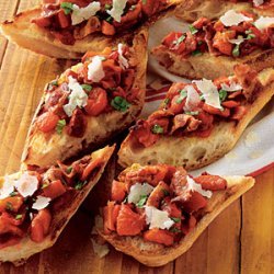 Roasted Pepper and Bacon Bruschetta