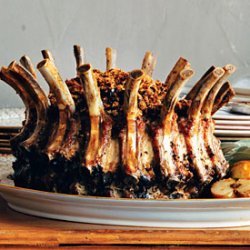 Crown Roast of Pork with Onion and Bread-Crumb Stuffing