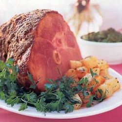 Spice-Crusted Ham with Maple Mustard Sauce