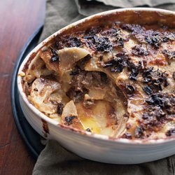 Potato Gratin with Porcini Mushrooms and Mascarpone Cheese