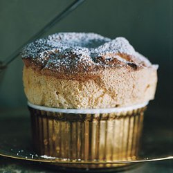 Spiced-Pumpkin Soufflés with Bourbon and Molasses Sauce