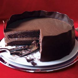 Chocolate Panna Cotta Layer Cake