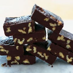 Bittersweet Chocolate and Walnut Fudge