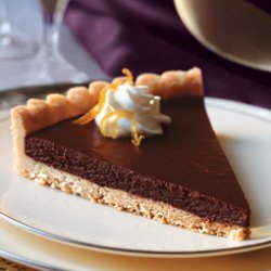 Bittersweet Chocolate-Citrus Tart with Jasmine Whipped Cream