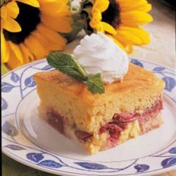 Rhubarb Custard Cake