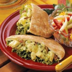 Curried Chicken Pitas