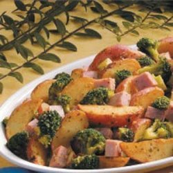 Garlic Potatoes and Ham