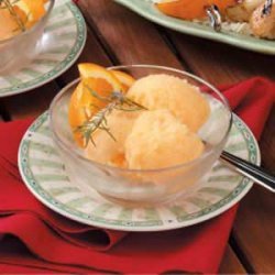 Orange Rosemary Sorbet