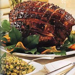 Marmalade-Glazed Ham with Sweet Orange-Tea Sauce