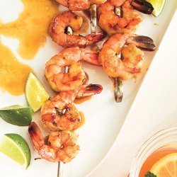 Grilled Shrimp with Molasses-Guava Glaze