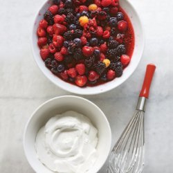 Mascerated Berries with Vanilla Cream