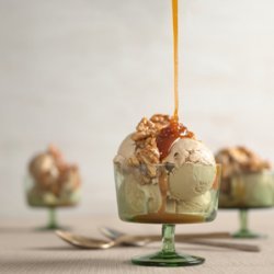 Irish Coffee Sundaes with Caramel Whiskey Sauce