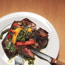 Caveman Porterhouse with Poblano Pan-Fry