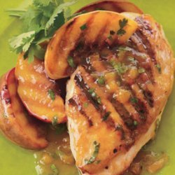 Grilled Chicken and Peaches with Chipotle-Peach Dressing