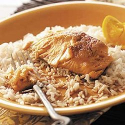 Orange Salmon with Rice