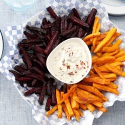 Beet and Sweet Potato Fries