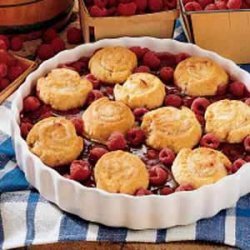 Lemon Whirligigs with Raspberries