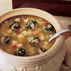 Potato Soup with Spinach Dumplings