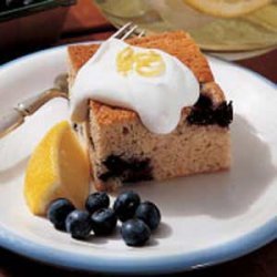 Blueberry Pudding with Lemon Cream Sauce