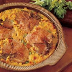 Pork Chops with Corn Dressing