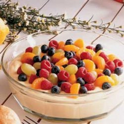 Fruit-Topped Almond Cream