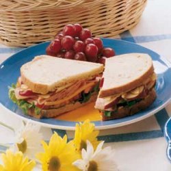 Nutty Ham and Apple Sandwiches