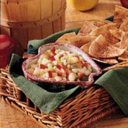 Apple Salsa with Cinnamon Chips