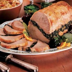 Spinach-Stuffed Pork Roast