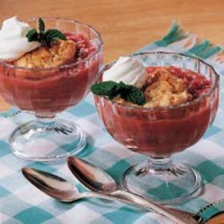 Caramel Rhubarb Cobbler