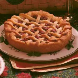 Cherry Lattice Coffee Cake