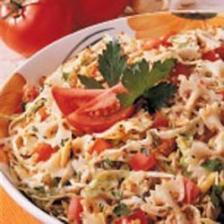 Cabbage-Tomato Pasta Toss