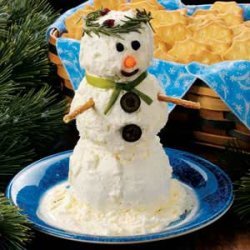 Snowman Cheese Spread