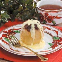 Stuffed Apples with Custard Sauce