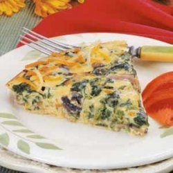 Crustless Mushroom Spinach Tart