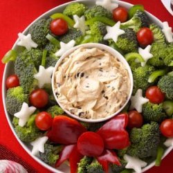 Vegetable Wreath with Dip
